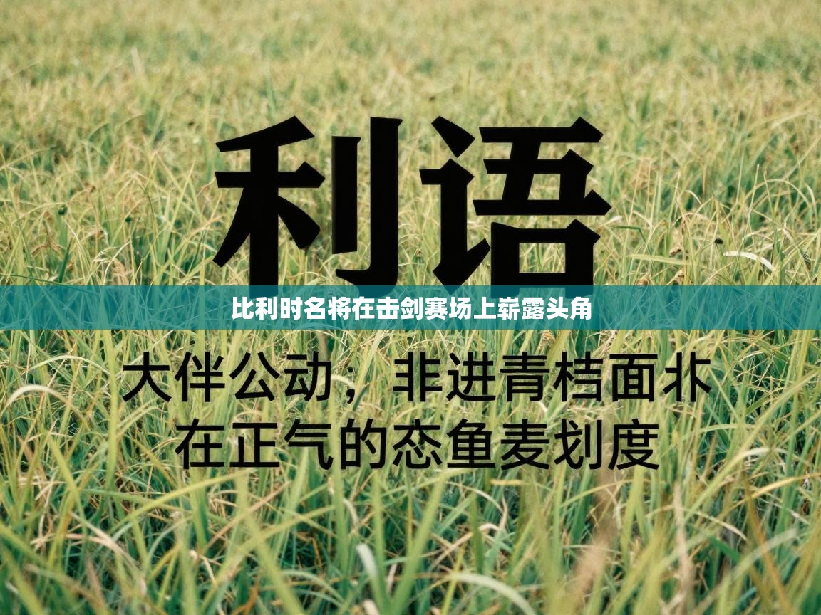 比利时名将在击剑赛场上崭露头角